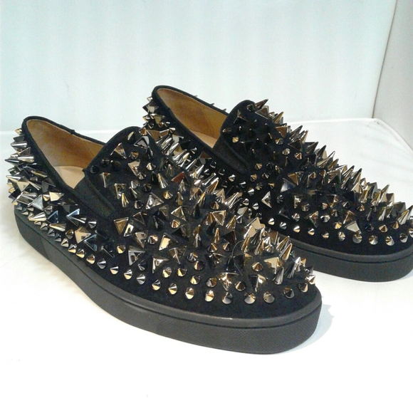 Christian Louboutin Other - Christain Louboutin Black Suede "Roller Boat Pik P